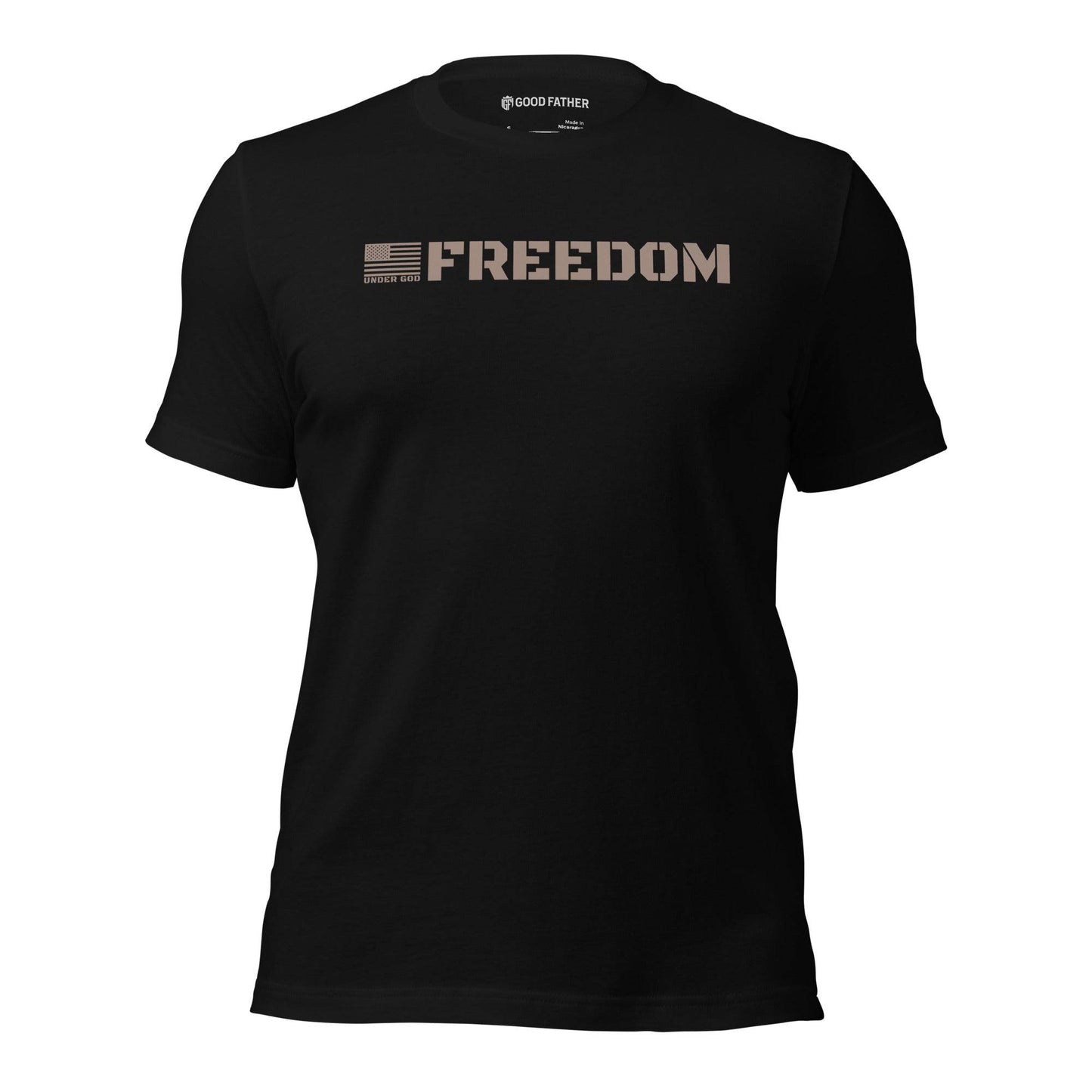 Freedom Basic T-Shirt - Good Father Clothing Company - front - Christian patriotic t-shirts - black