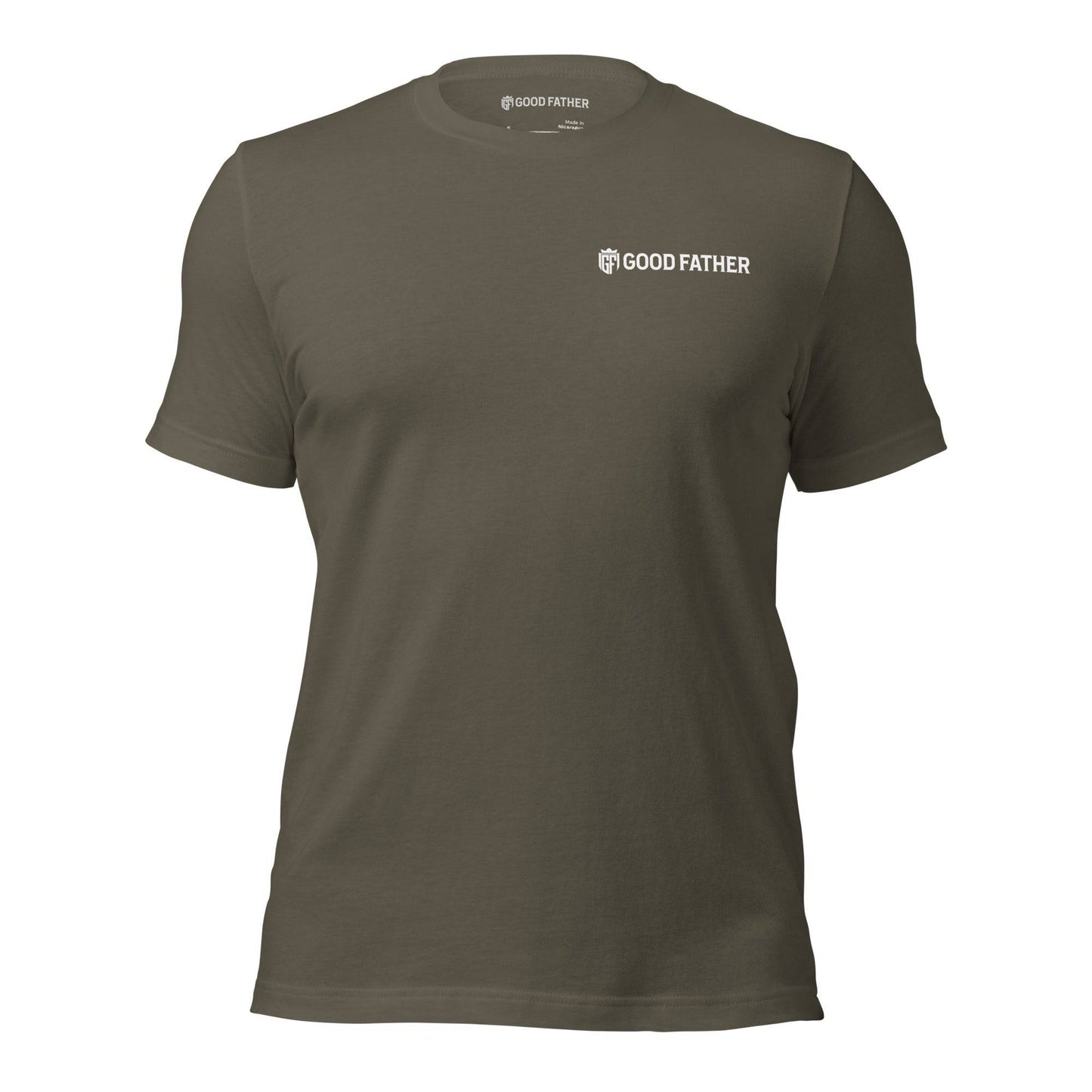 Good Father Basic T-Shirt - Good Father Clothing Company - front - Christian patriotic t-shirts - army