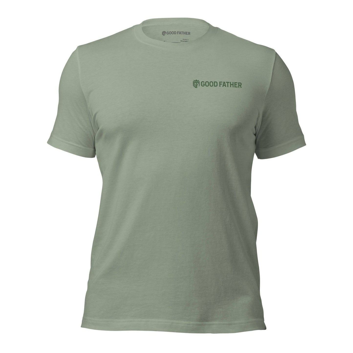 Diligent Man T-Shirt - Good Father Clothing Company - front - Christian patriotic t-shirts - sage