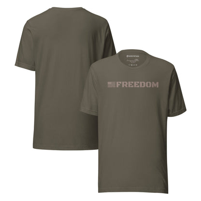 Freedom Basic T-Shirt - Good Father Clothing Company - front back - Christian patriotic t-shirts - army