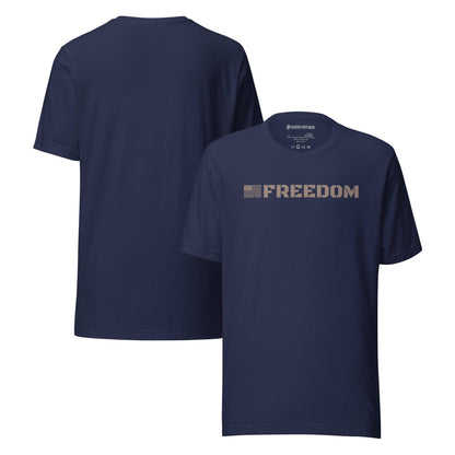 Freedom Basic T-Shirt - Good Father Clothing Company - front back - Christian patriotic t-shirts - navy