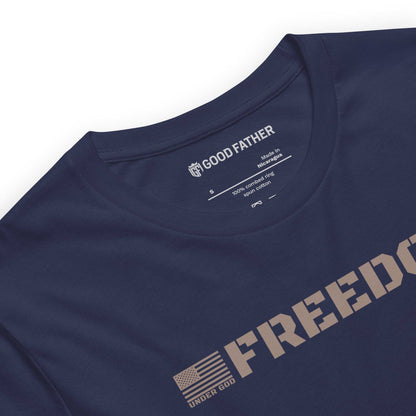 Freedom Basic T-Shirt - Good Father Clothing Company - neck - Christian patriotic t-shirts - navy