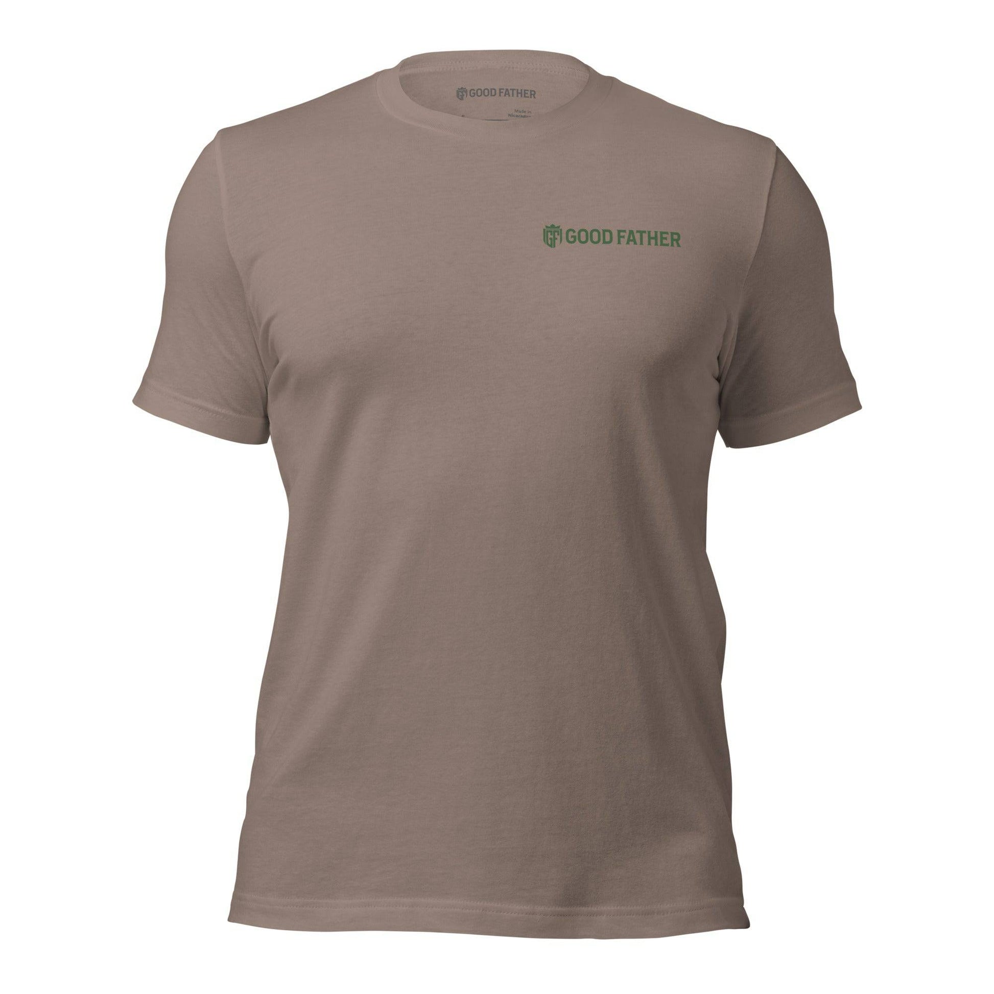 Diligent Man T-Shirt - Good Father Clothing Company - front - Christian patriotic t-shirts - pebble